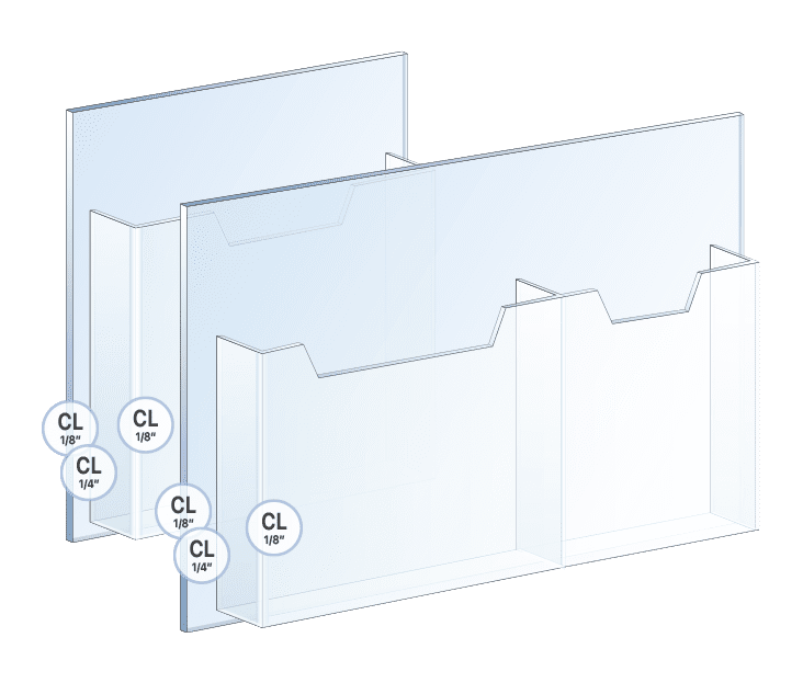 Acrylic Literature Holders / Single and Multi-Pocket | Nova Display Systems