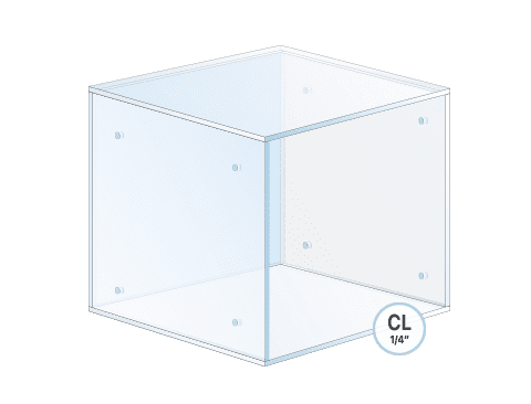 Clear Acrylic Showcase with Open Front Five Sided | Nova Display Systems