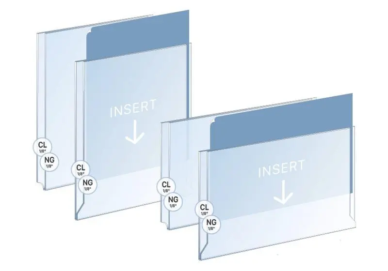 Acrylic Info/Poster Holders — Standard Holder Sizes | Nova Display Systems
