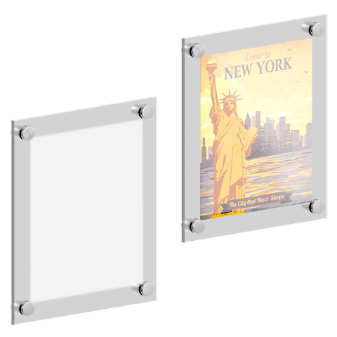 Frameless Acrylic Poster Frames | Nova Display Systems