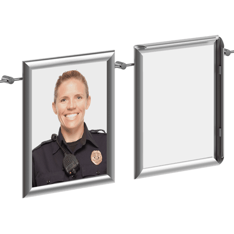 Hook-on Info/Photo Display with Aluminum Frames | Nova Display Systems