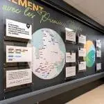 T2049 — Wall-Display with Rail Mounted Tension Cables for Cegep de Rimouski