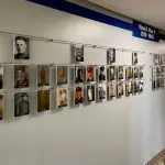 H1014 — World War II Veteran Memorial Wall Display Suspended with Rod Systems by Unity Medcenter