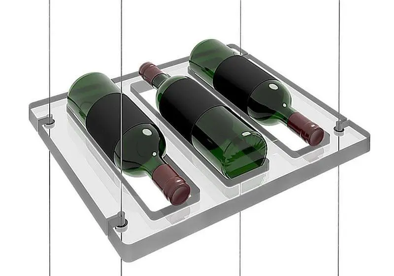 DC3306 Wine-Cellar Display Rack with Cable Suspended Shelves (12FT WALL)