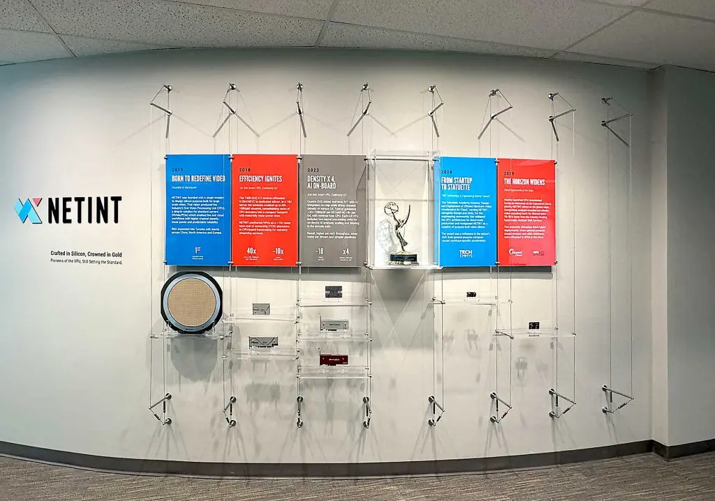C1515 — Info Poster Cable-hang Lobby Display on Curved Wall