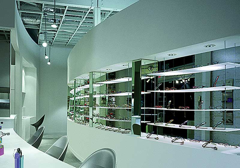 Floating Glass Shelves Cable Shelving Systems For Eyewear Displays