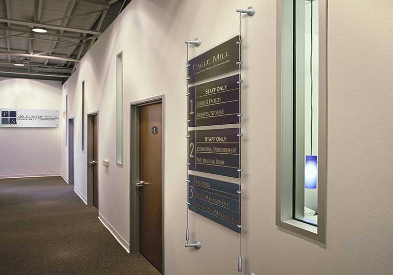 Cable/Rod Suspended Signage and Logo Panels