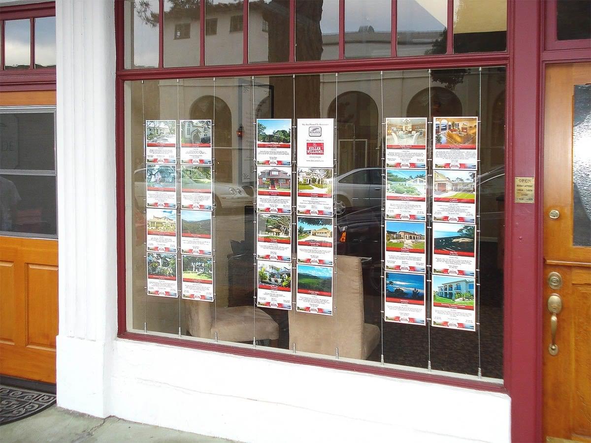 C1504 — Cable Suspended Window Display for Real Estate Office