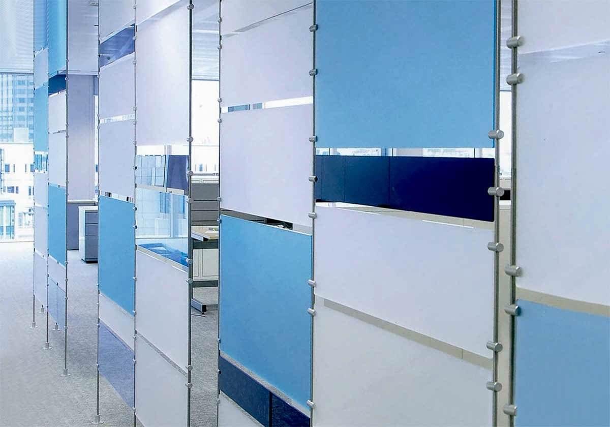R6015 - Satin Rod Suspended Partition Color Panels