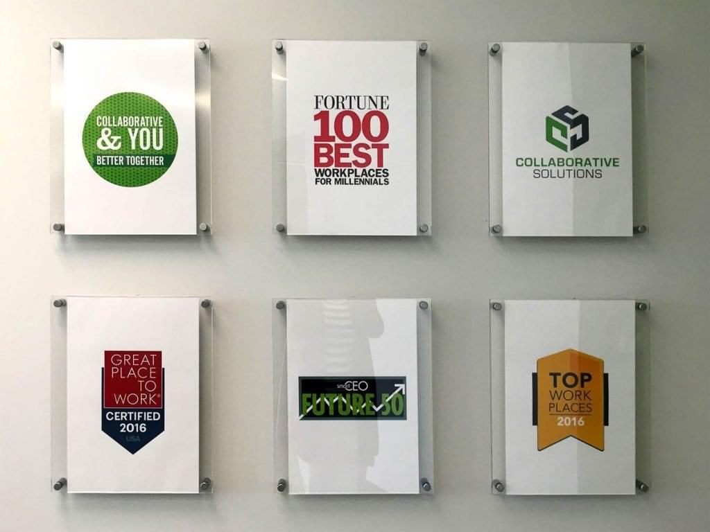 W1001 — Easy Access Acrylic Poster Frames / Standoff Wall Mounted
