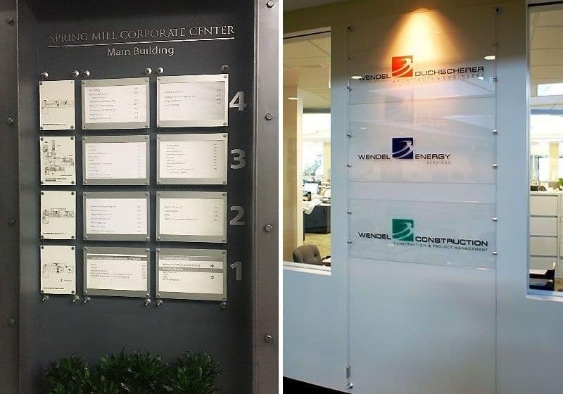 Cable/Rod Suspended Signage and Office Directories