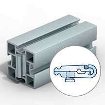 320-44 CBX44 connectors for horizontal extrusion-profiles