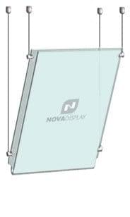 KPI-006 Cable Suspended Easy Access Poster Holder Display Kit