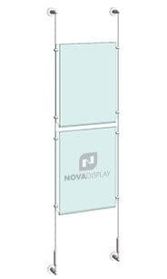 KPI-008 Cable Wall Suspended Easy Access Poster Holder Display Kit