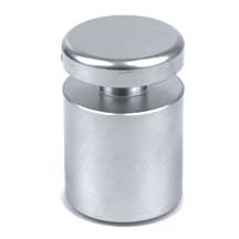 1" Diameter x 1" Standoff Support in Satin Chrome Finish | Nova Display Systems