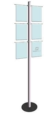 Info-Post Display Stands | Modular Free-Standing Single Post Displays