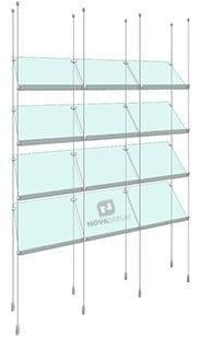 KSP-005 Acrylic Sloped Shelf Display Kit Cable Suspended