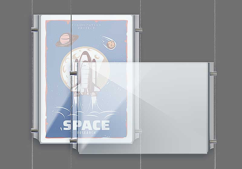 Acrylic Easy Access Poster Holders by Nova Display Systems