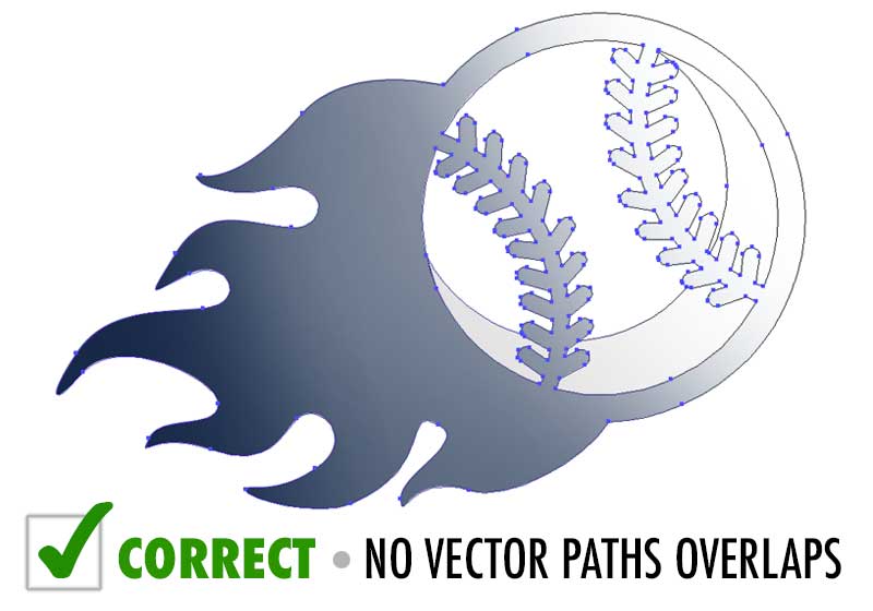 Vector Paths No Overlaps / Correct File Sample