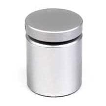1″ Dia. x 1″ Aluminum Standoff / Satin Anodize Finish | Nova Display Systems
