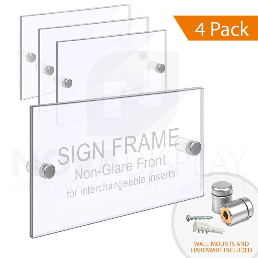 Nova Display Systems / Wall Mounted Acrylic Sign Frame in Bundle