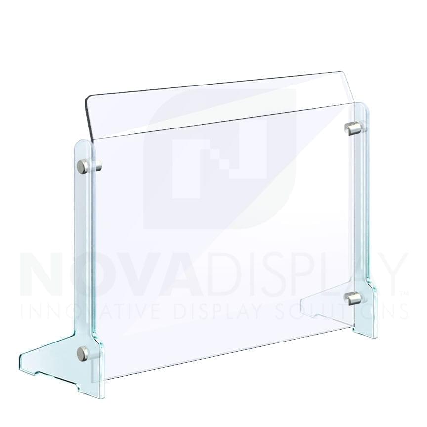 Countertop Acrylic Sneeze Guard / Modular – Supported with Acrylic Side Legs / Free-standing