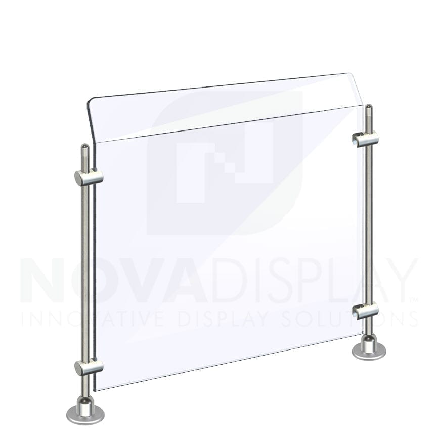 Countertop Acrylic Sneeze Guard / Modular – Supported with 10mm Rod Systems