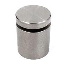 1″ Dia. x 1″ Stainless Steel Standoff / Brushed Stainless Finish | Nova Display Systems