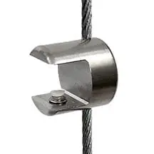 CS305/SS Cable Support Single-Sided for 1/2" Thick Shelf for 3mm Cable Display System (#303 Stainless Steel)