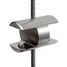 CS306/SS Cable Support Double-Sided for 1/2" Thick Shelf for 3mm Cable Display System (#303 Stainless Steel)