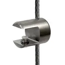 CS303/SS Cable Support Single-Sided for 3/8" Thick Shelf for 3mm Cable Display System (#303 Stainless Steel)
