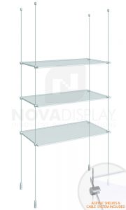 Cable Suspended Acrylic Shelf Kit