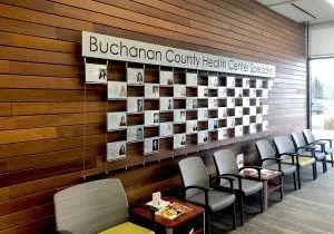 C1032 — Photo Display with Easy Access Acrylic Frames Suspended from Cable System