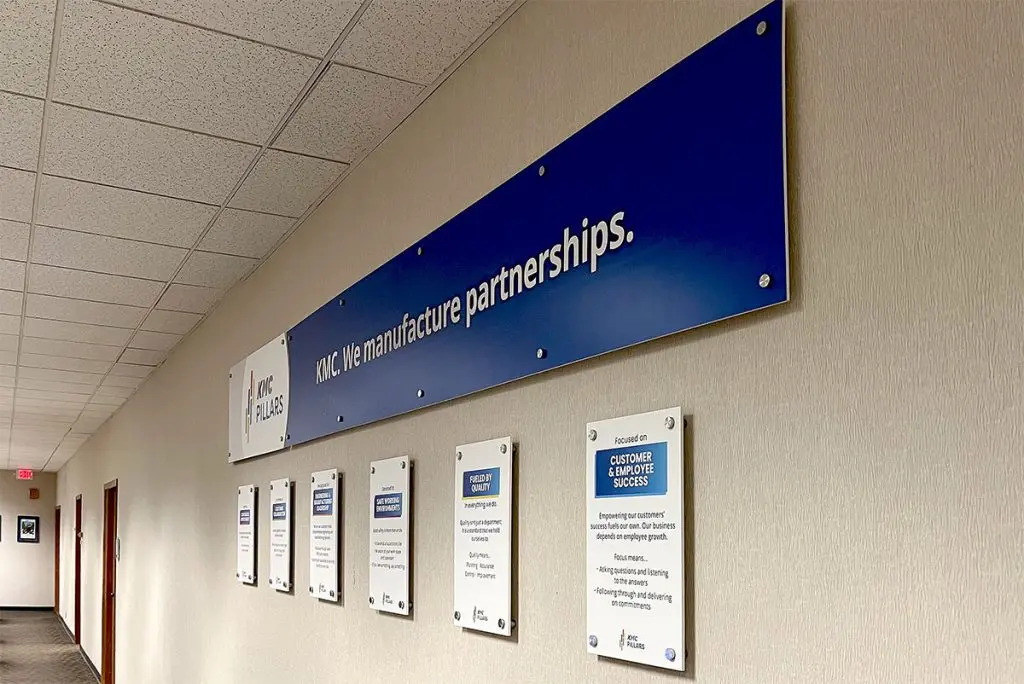 S1210 — Custom Graphic and Logo Panel Mounted with Standoffs