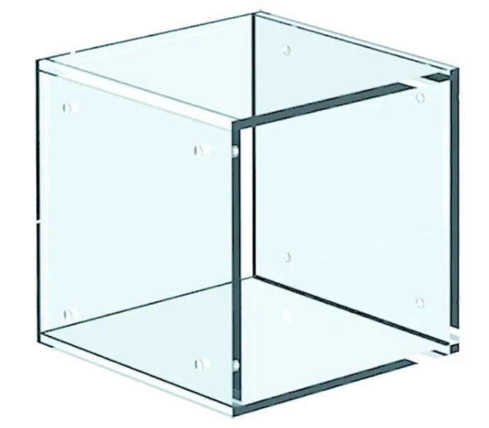 Acrylic Showcase for Cable/Rod Systems — 3/8" Thick Clear/Frost Acrylic