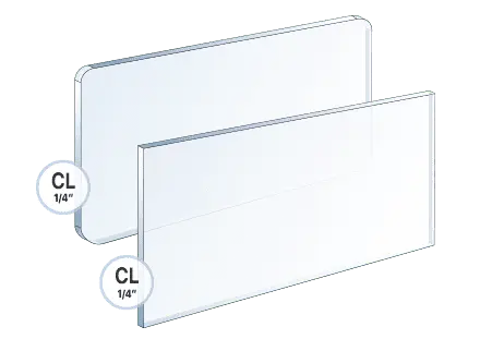 Clear Acrylic Blanks for Vinyl Applications — No Holes | Nova Display Systems