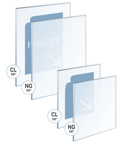 Clear/Non-Glare Acrylic Blanks for Wall Signs — No Holes | Nova Display Systems