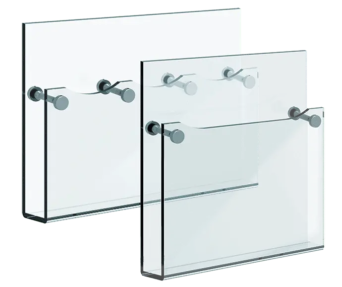Clear Acrylic Brochure/Magazine Holders for Cable/Rod Systems | Nova Display Systems