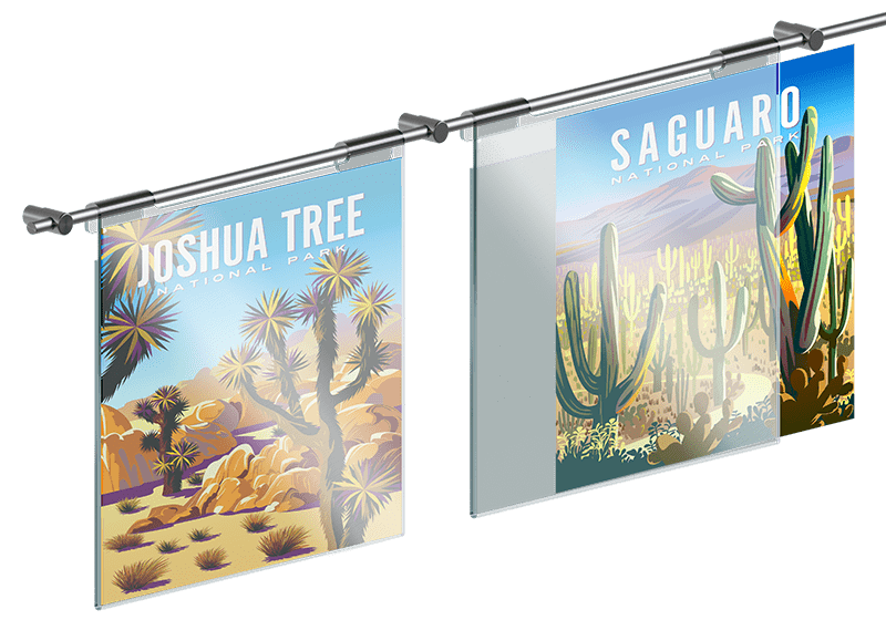 Hook-on Acrylic Poster Display Large Format | Nova Display Systems
