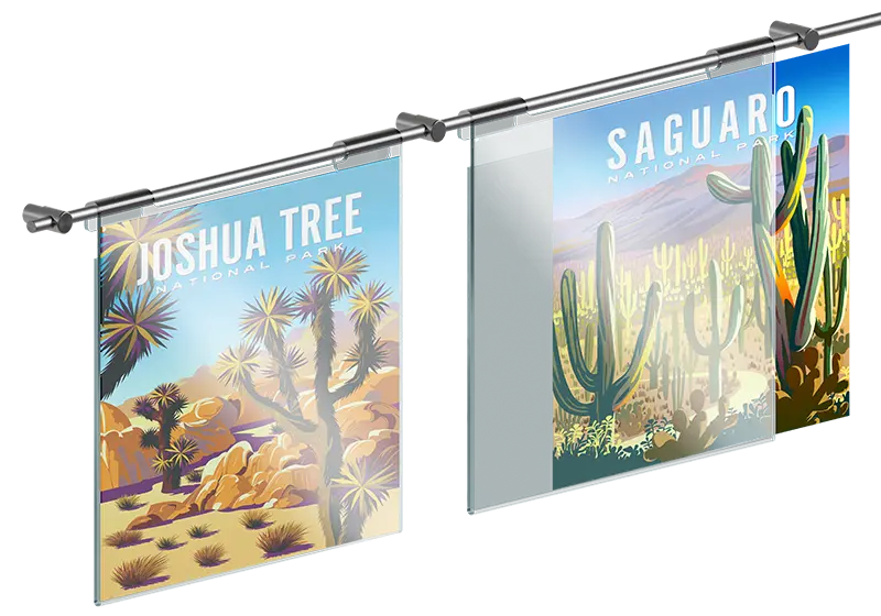 Hook-on Acrylic Poster Display Large Format | Nova Display Systems