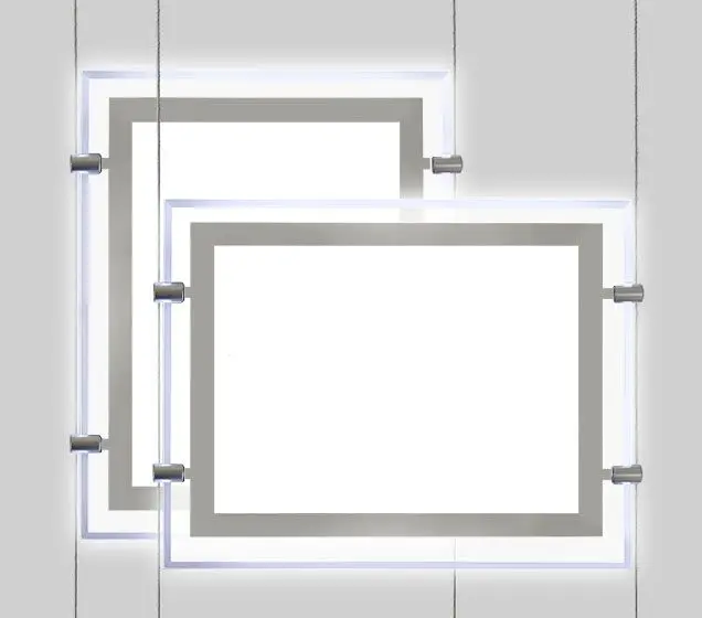 LED Light Pocket with Glowing Edges for Letter Size Inserts | Nova Display Systems