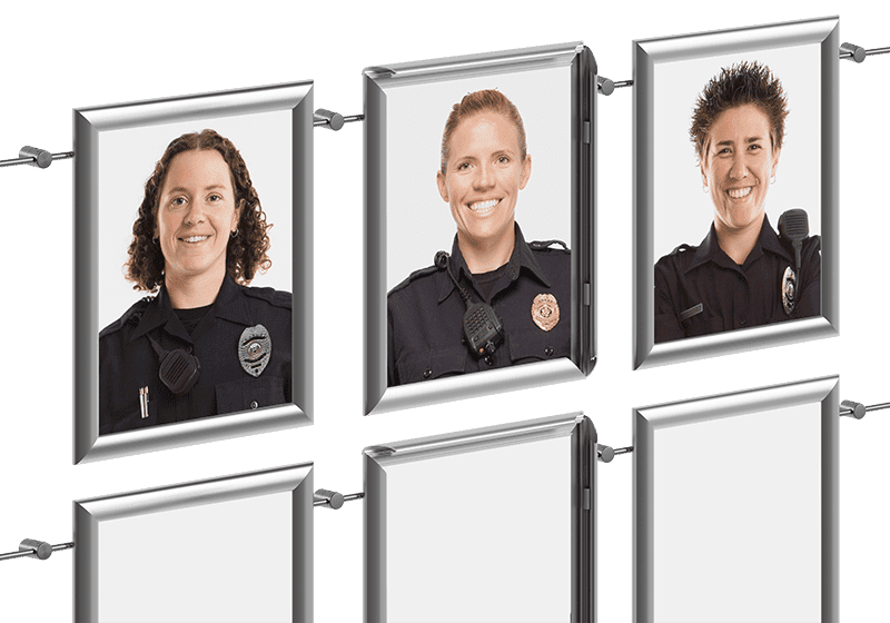 Hook-on Photo Display with Aluminum Frames | Nova Display Systems