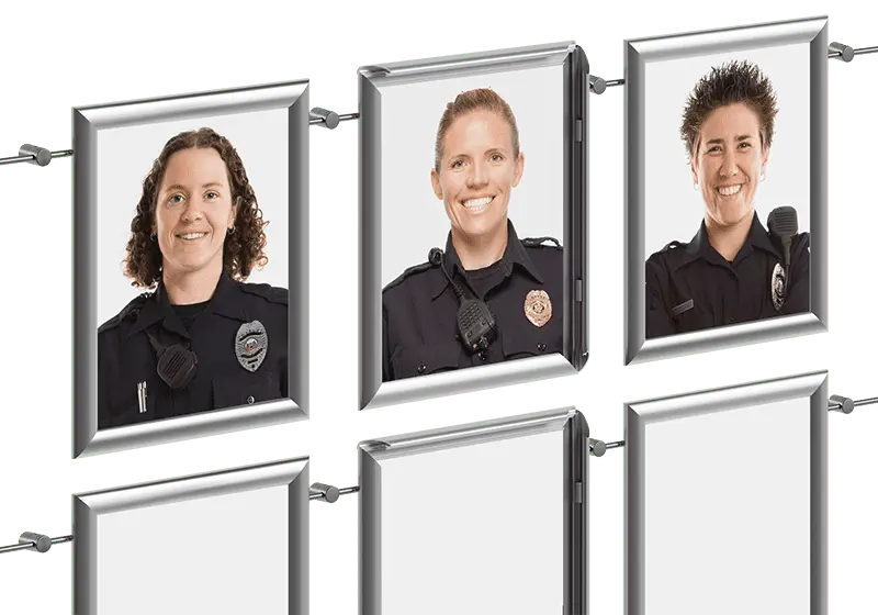 Hook-on Photo Display with Aluminum Frames | Nova Display Systems
