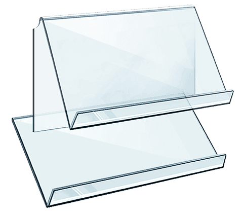 Acrylic Shelves for Angled Presentations — Laser-cut with Polished Edges | Nova Display Systems
