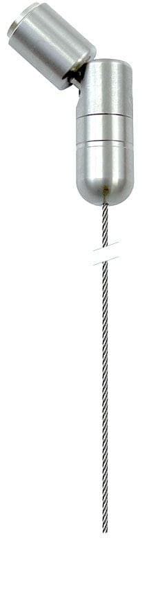 C120-4M/SS Adjustable Angle Top/Ceiling 1.5mm Stainless Steel Cable Suspension Kit — 2M (6’ 5-3/4”) Length | Nova Display Systems