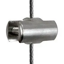 CP304/SS Cable Support Double-Sided for 3/8" Thick Vertical Panels for 1.5mm Cable Display System (#303 Stainless Steel)