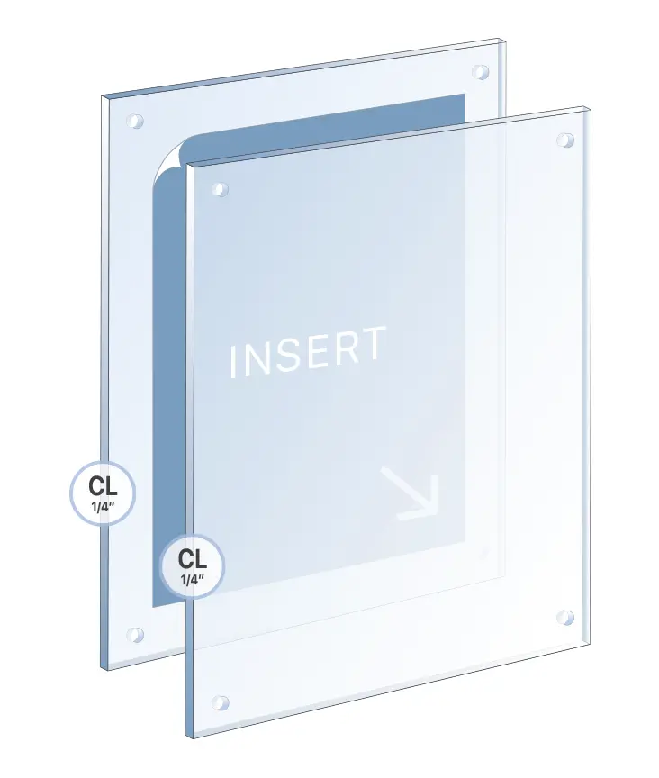 Economy Clear Acrylic Frame Basic-Block | Nova Display Systems