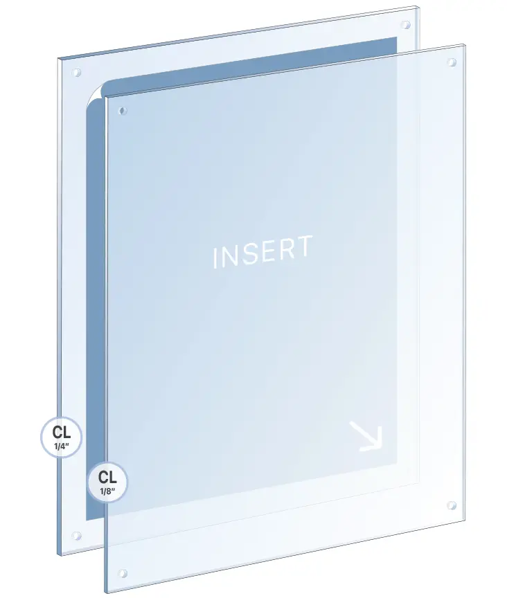 Economy Clear Acrylic Frame Large Format | Nova Display Systems