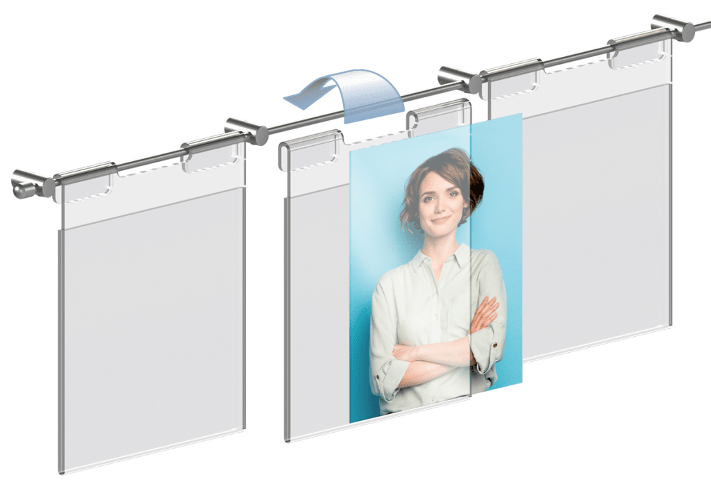 Standard and Custom Hook-on Acrylic Poster Holders | Nova Display Systems