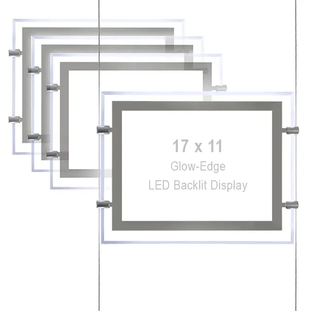 17" x 11" Acrylic LED Light Pockets for Windows – Saving Bundles | Nova Display Systems